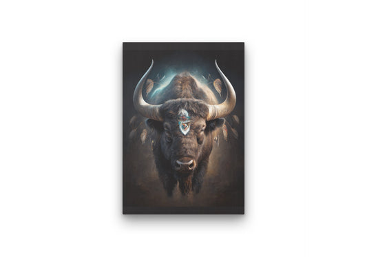 [Poster] Krafttier Büffel - "Das Universum sorgt für dich" - Poster 3:4