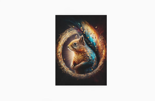Krafttier Eichhörnchen - "Du löst jedes Rätsel" - Leinwand mit Holzrahmen Canvas 3:4