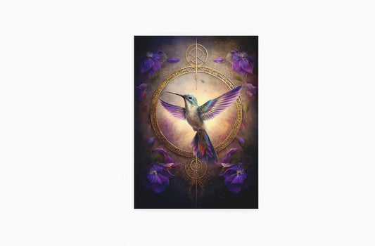 [Poster] Krafttier Kolibri - "Herzensöffner & Lichtbringer" - Poster 3:4