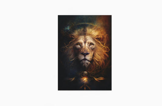 [Poster] Krafttier Löwe - «Graziöse Power in Dir» - Poster 3:4