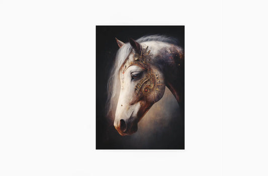 Krafttier Pferd - "Die Freiheit ist mein" - Leinwand mit Holzrahmen Canvas 3:4